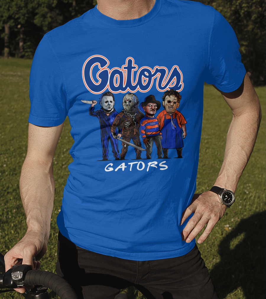 Gators Halloween The Slasher Squad Teams Horror Icons T-Shirt