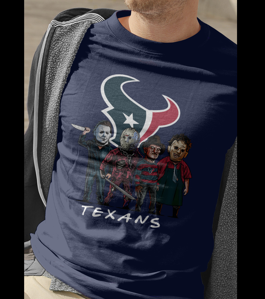 Houston Texans Halloween The Slasher Squad Texans T-Shirt