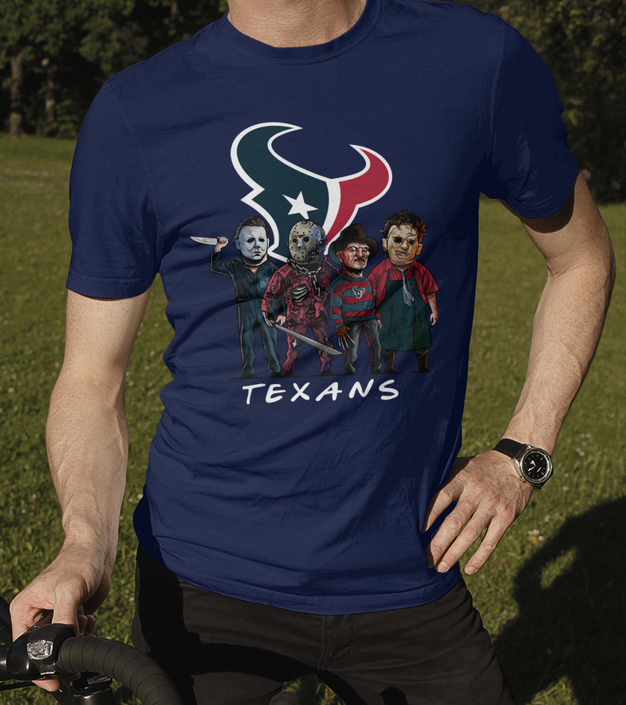 Houston Texans Halloween The Slasher Squad Texans T-Shirt