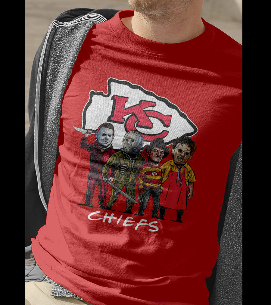 Kansas City Chiefs Halloween Slasher Squad Horror Team T-Shirt