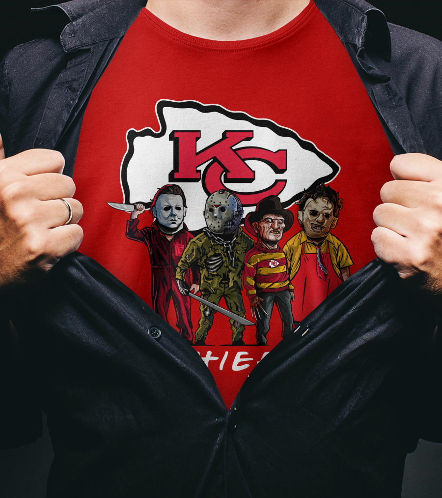 Kansas City Chiefs Halloween Slasher Squad Horror Team T-Shirt