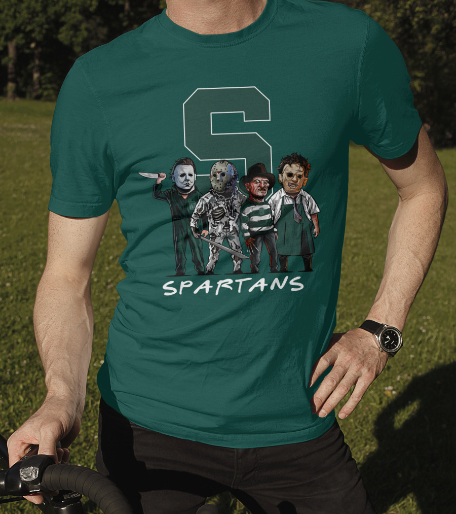 Halloween Slasher Squad Michigan State Spartans Monsters T-Shirt