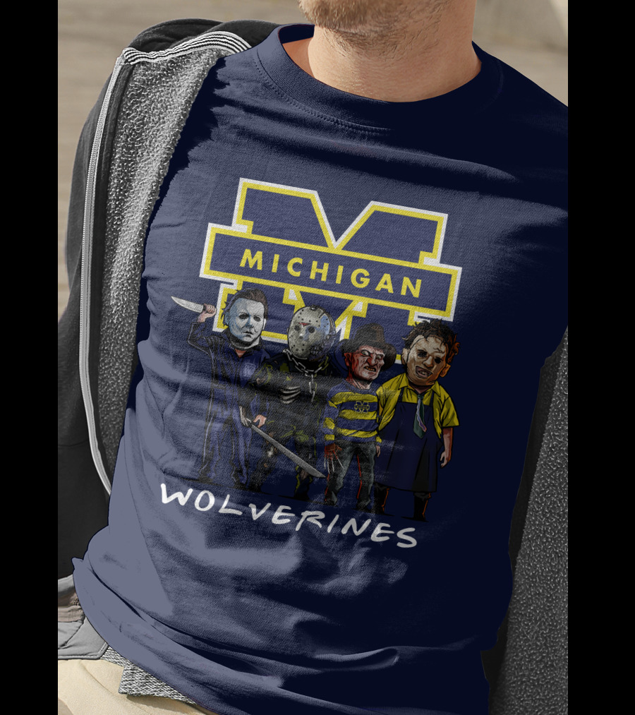 Michigan Wolverines Halloween Slasher Squad Icons M T-Shirt