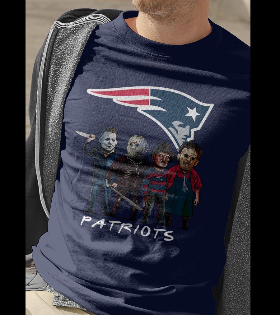 New England Patriots Halloween Horror Slasher Squad Team T-Shirt