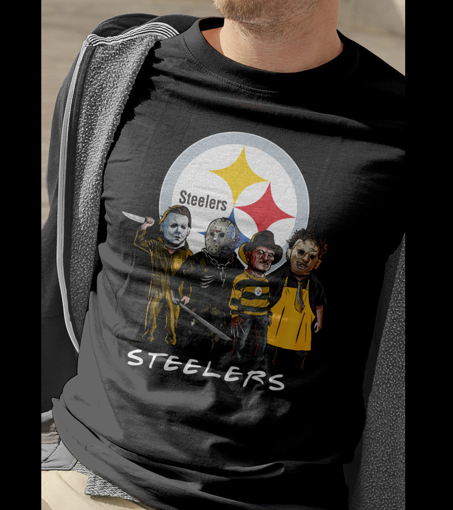 Pittsburgh Steelers Halloween Slasher Squad Team Characters T-Shirt