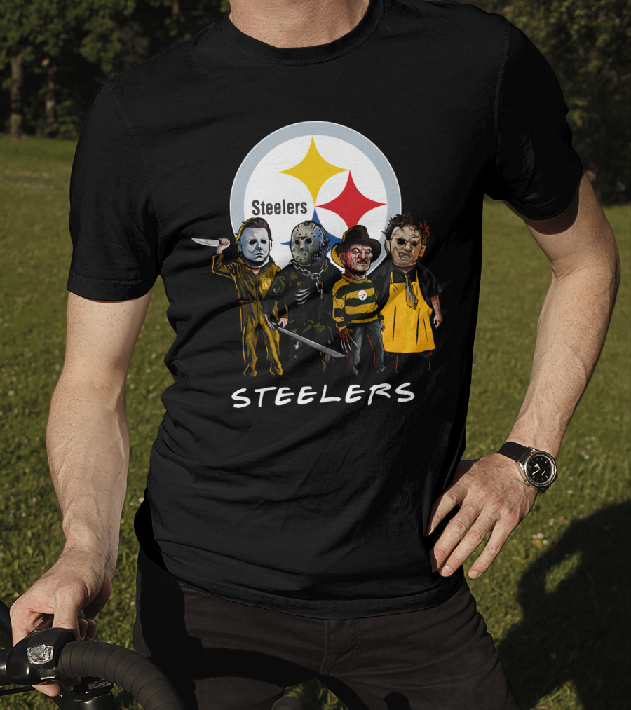 Pittsburgh Steelers Halloween Slasher Squad Team Characters T-Shirt