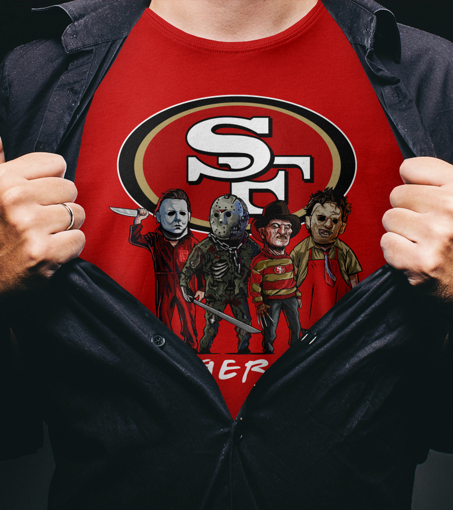 San Francisco 49ers Halloween Slasher Squad Icons 49ers T-Shirt