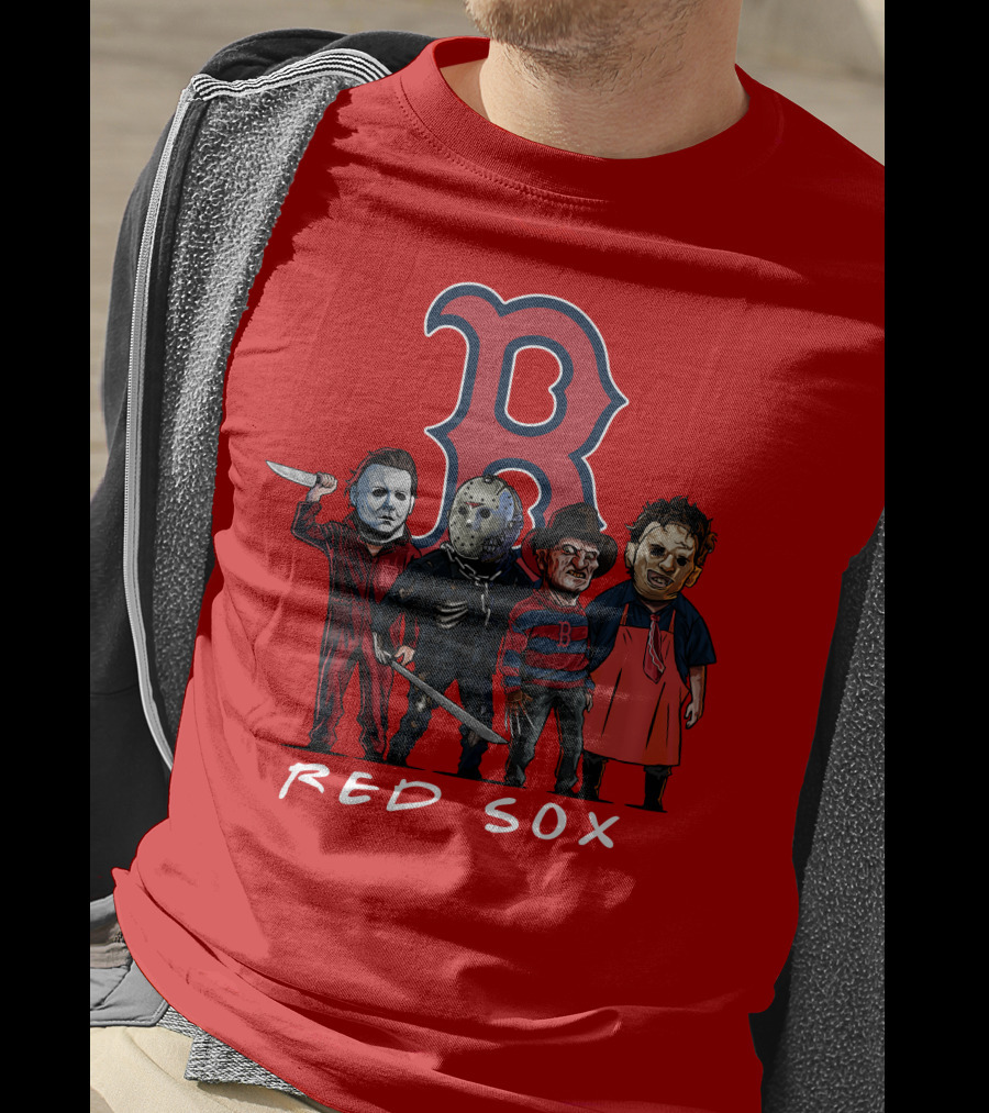 Boston Red Sox Halloween Horror Icons Slasher Squad T-Shirt