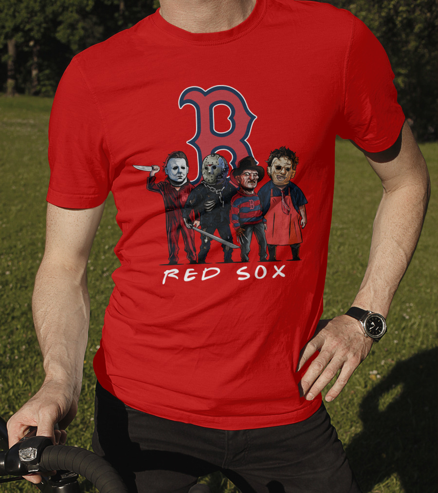 Boston Red Sox Halloween Horror Icons Slasher Squad T-Shirt