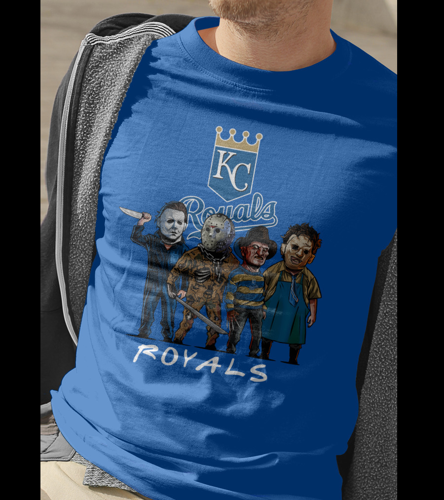 Kansas City Royals Halloween Horror Icons Team Squad T-Shirt