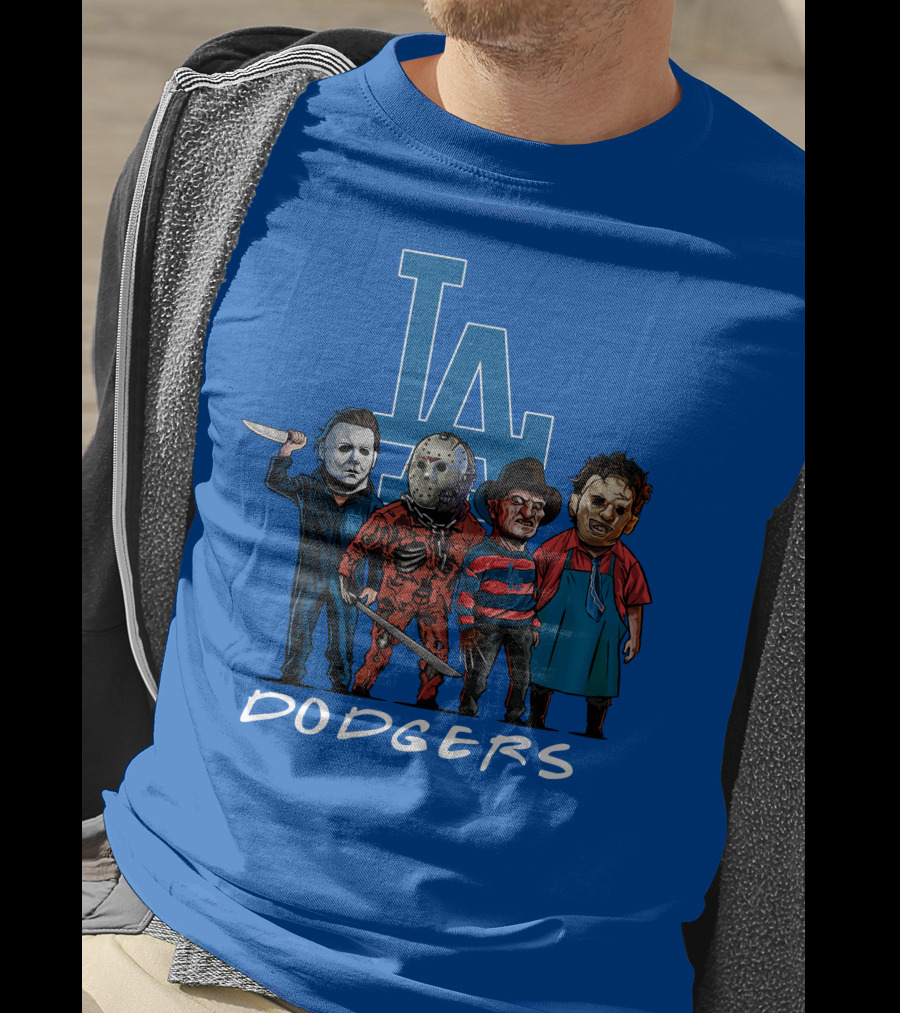 Los Angeles Dodgers Halloween Horror Icons Team T-Shirt