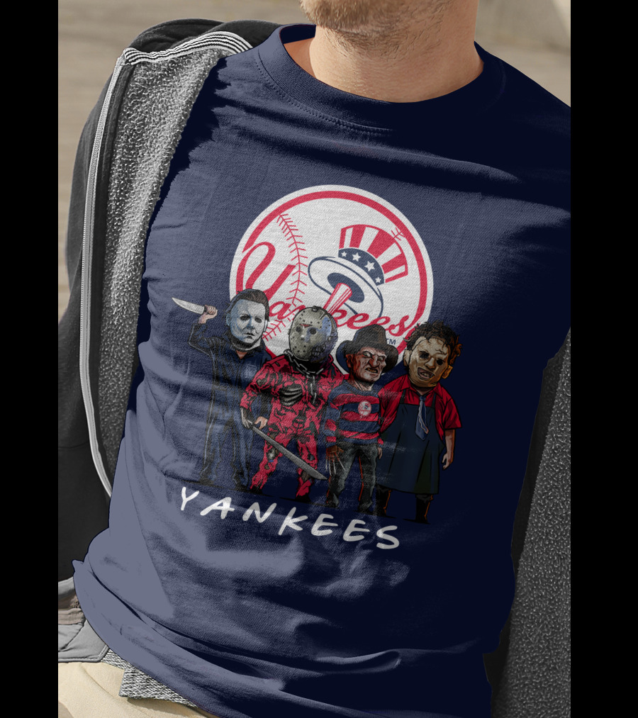Yankees Halloween The Slasher Squad Teams Yankees T-Shirt