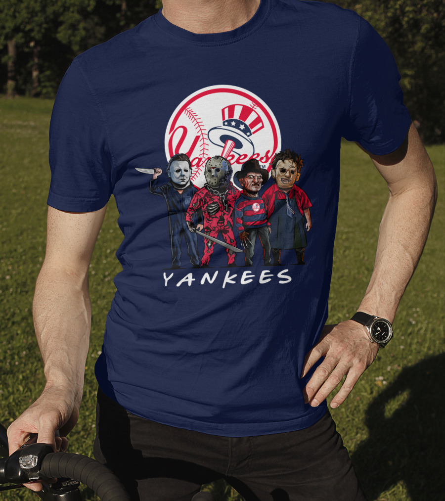 Yankees Halloween The Slasher Squad Teams Yankees T-Shirt