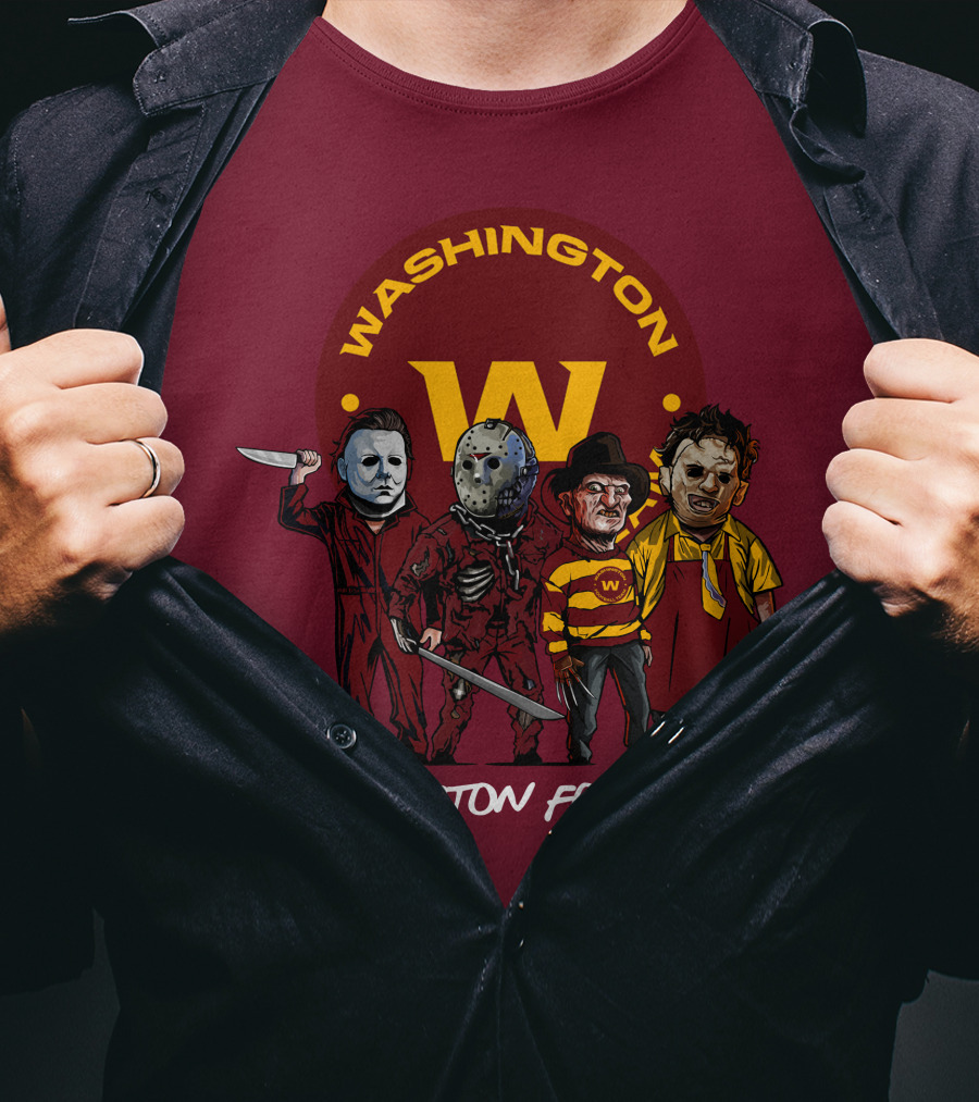 Washington Football Team Halloween The Slasher Squad Characters T-Shirt