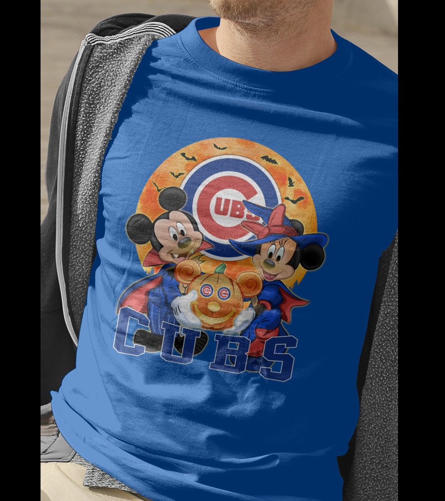 Chicago Cubs Mickey Mouse Minnie Mouse Halloween Pumpkin Magic T-Shirt
