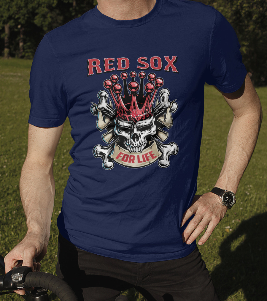 Red Sox Skull King For Life T-Shirt