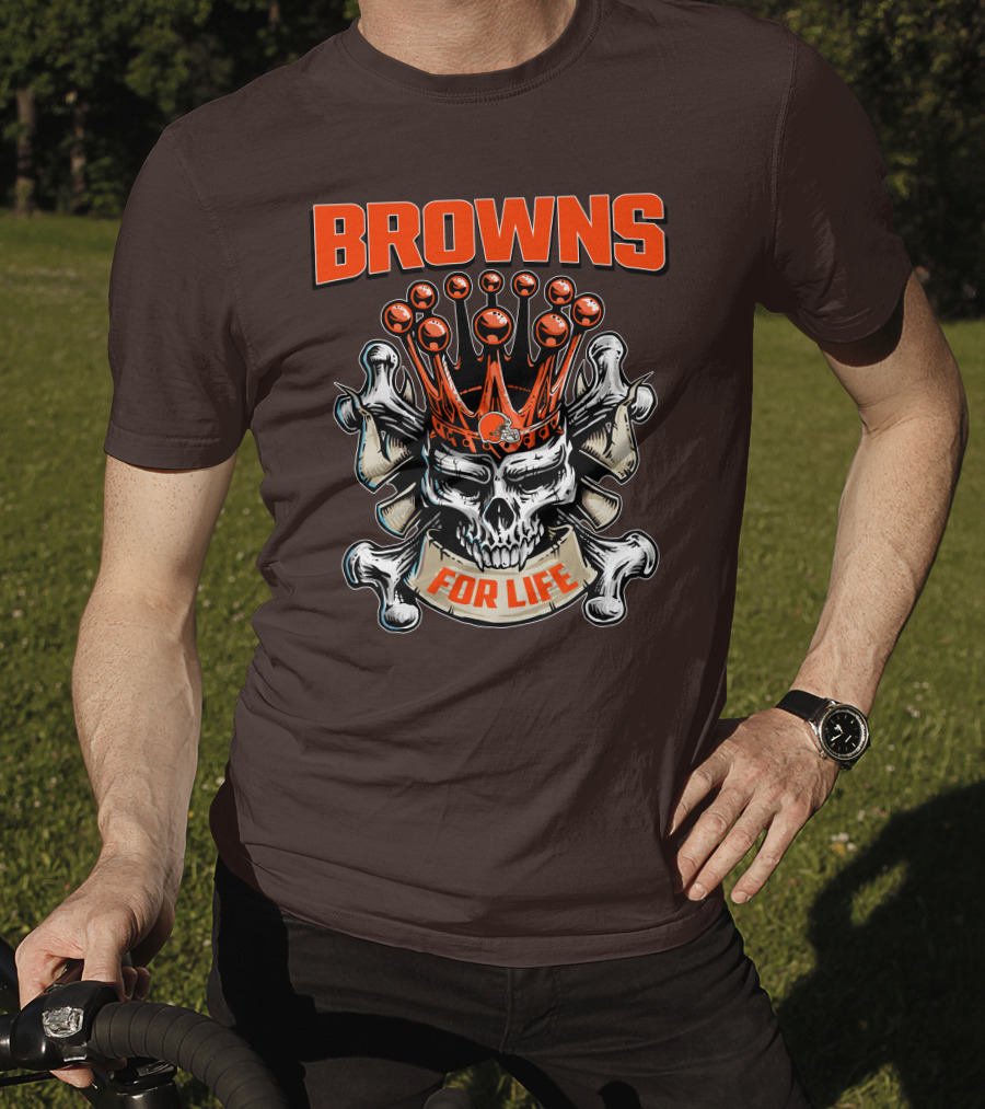 Browns Skull King For Life T-Shirt