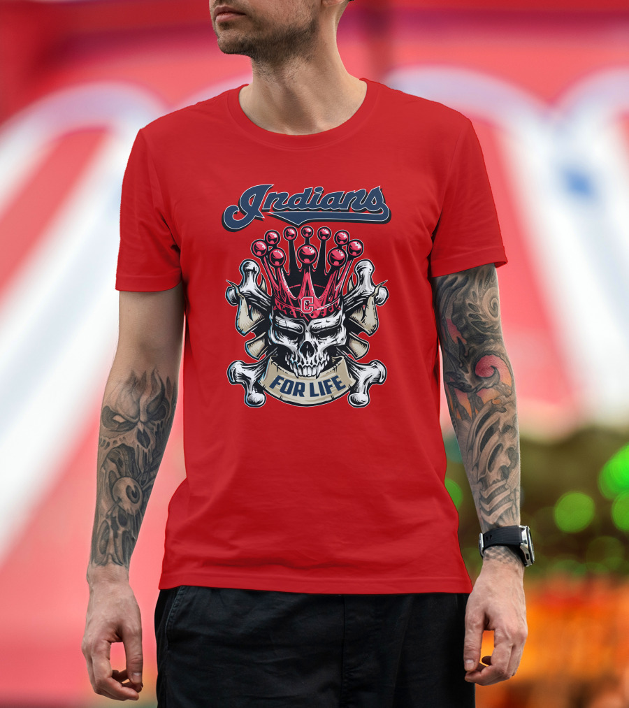 Indians Skull King Crown C For Life T-Shirt