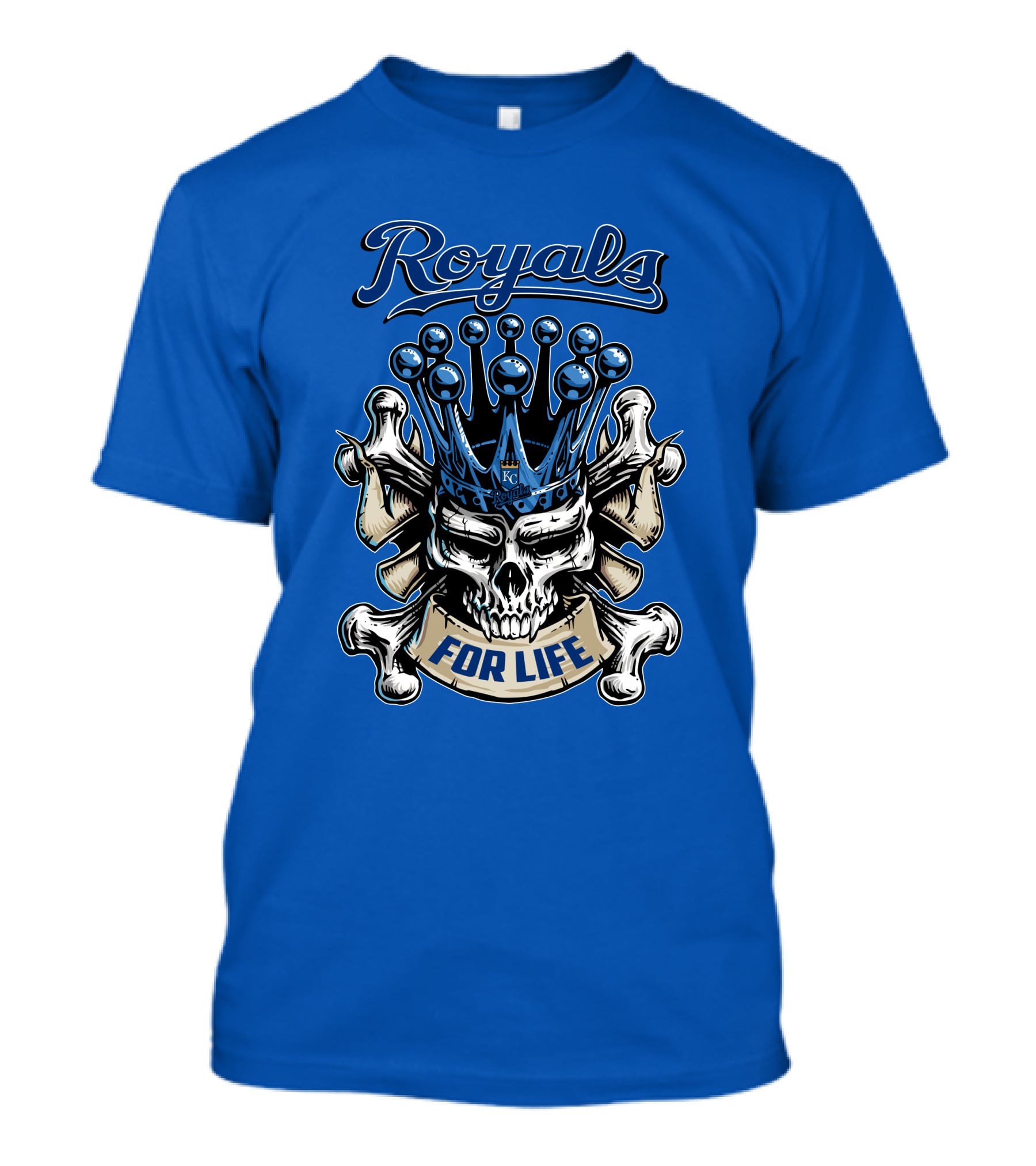 Royals Skull King For Life Kansas City Royals T-Shirt