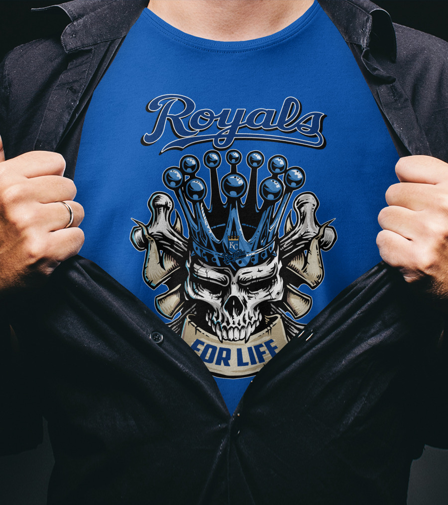 Royals Skull King For Life Kansas City Royals T-Shirt
