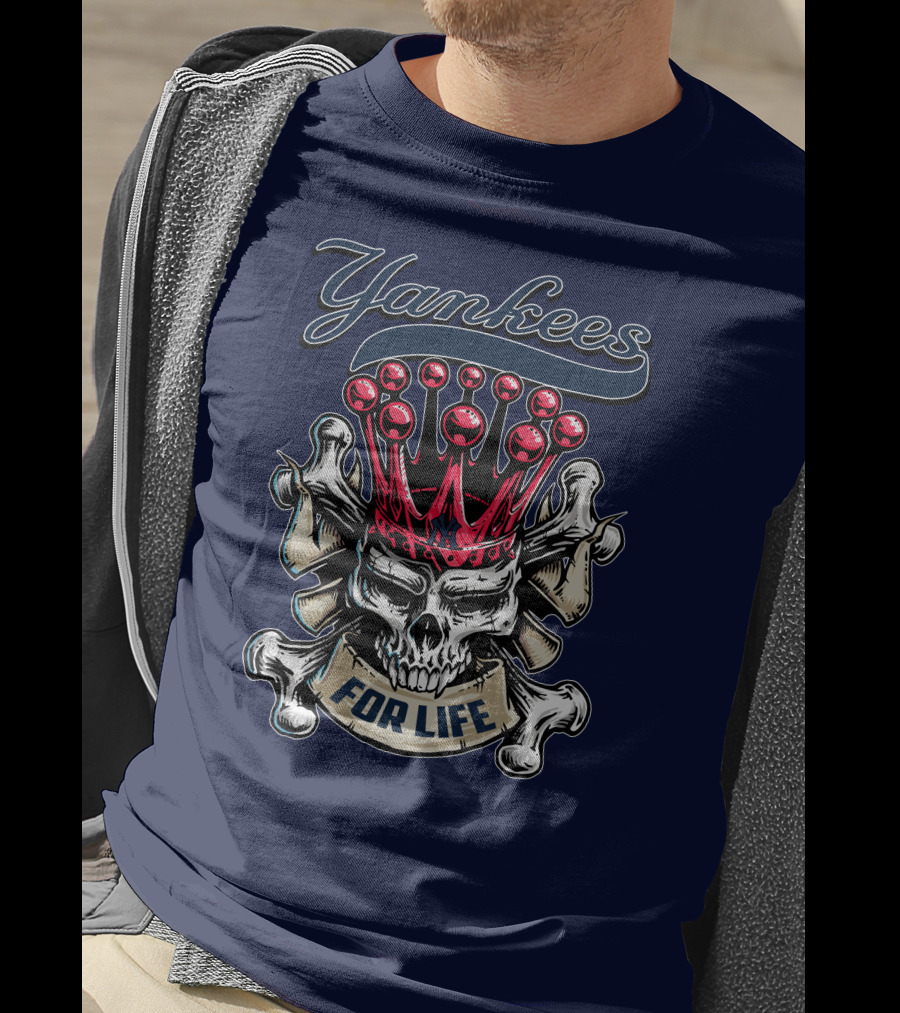 Yankees Skull King Crown For Life T-Shirt