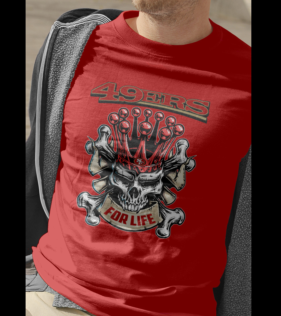 49ers Skull King Crowned For Life T-Shirt