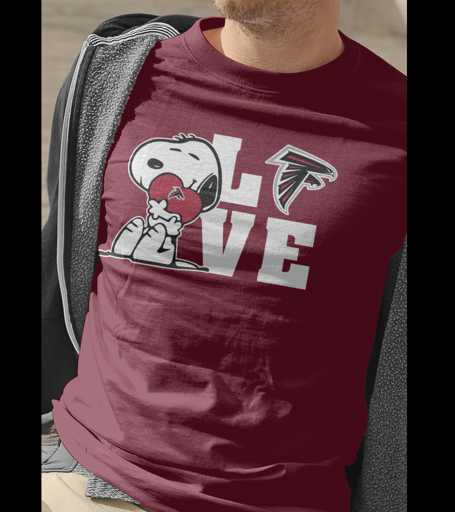 Snoopy Atlanta Falcons Love T-Shirt