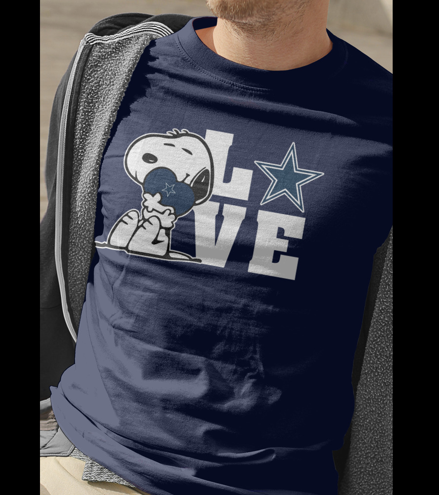 Snoopy Love Dallas Cowboys Star T-Shirt