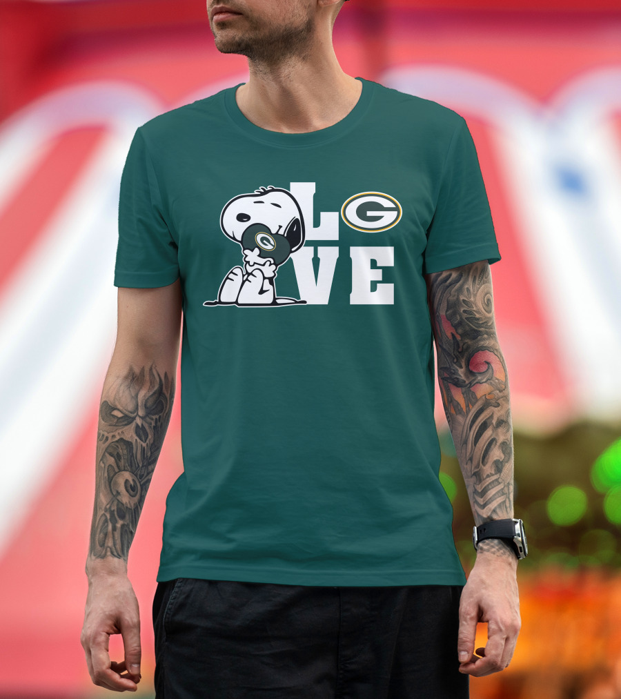 Snoopy Love Green Bay Packers T-Shirt