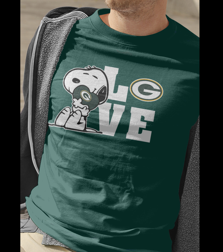 Snoopy Love Green Bay Packers T-Shirt