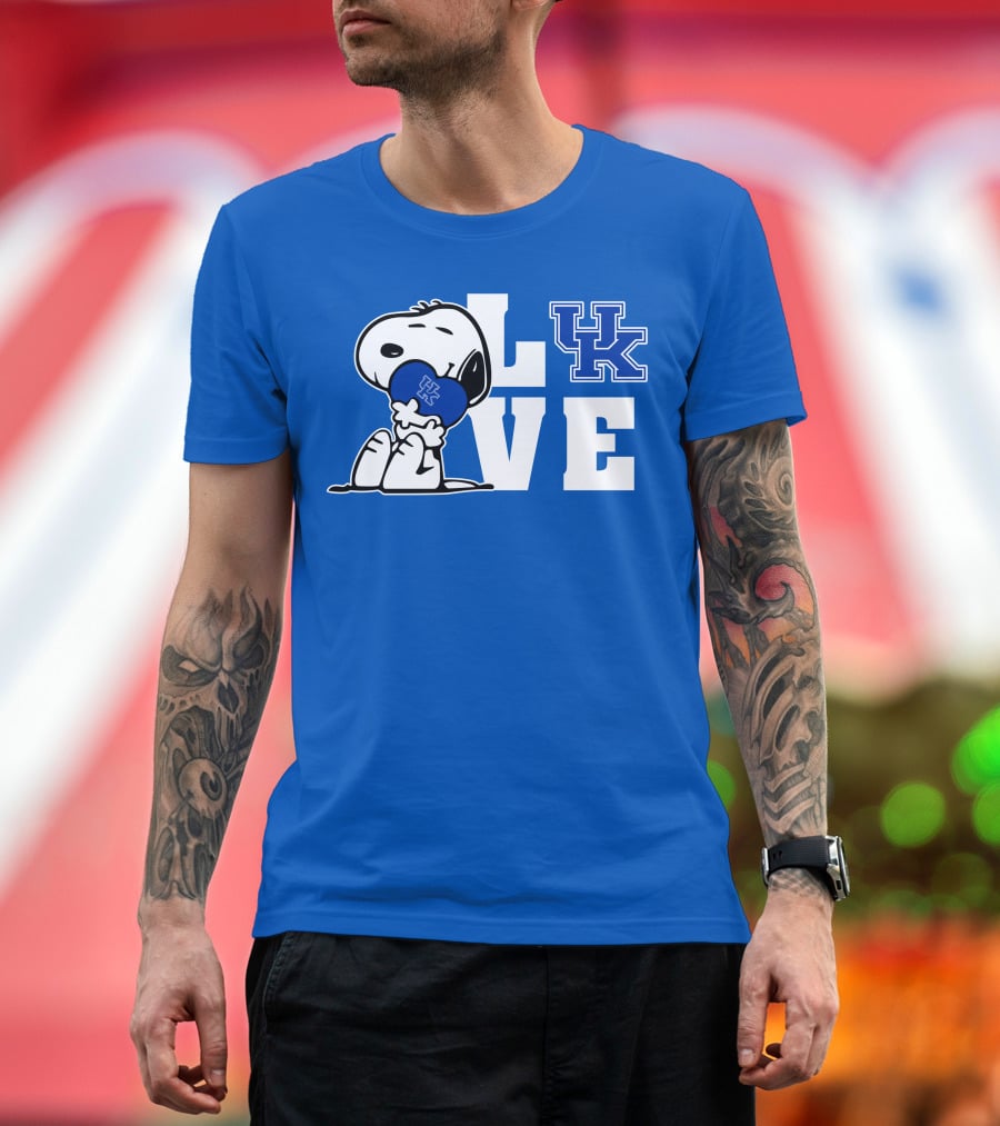 Snoopy Love Uk Kentucky Wildcats T-Shirt