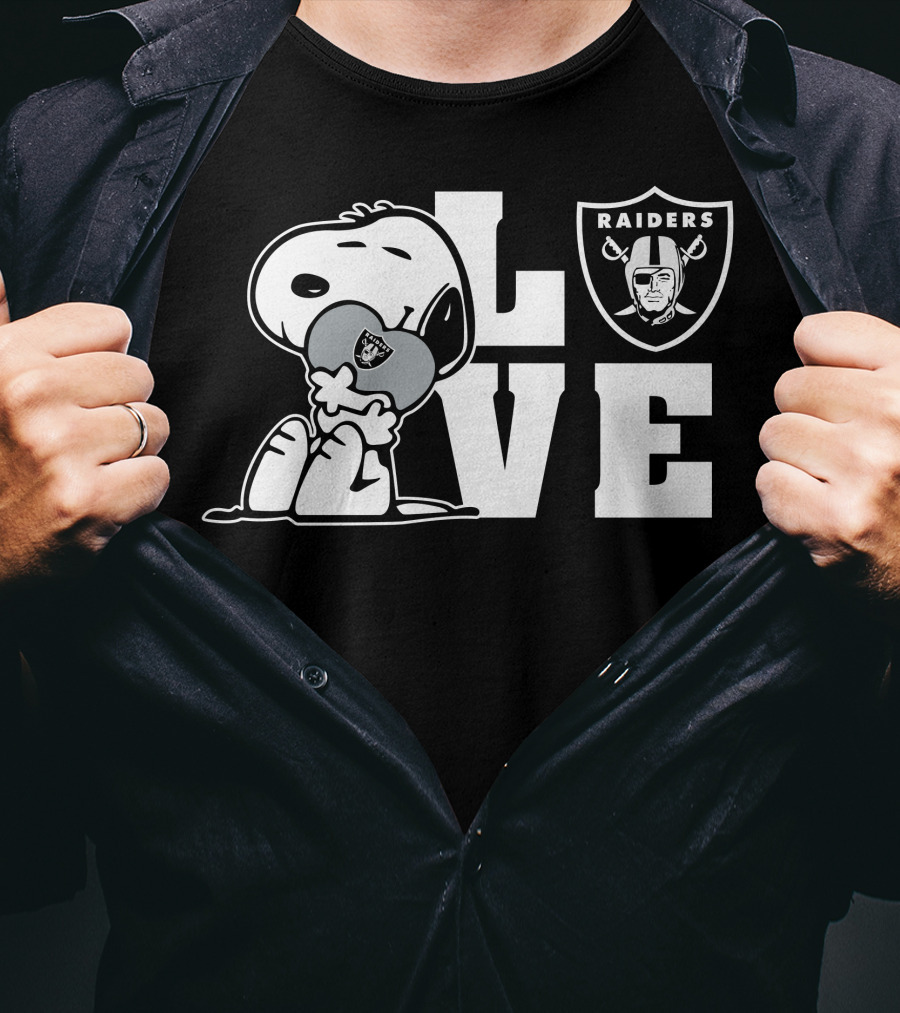 Snoopy Love With Las Vegas Raiders T-Shirt