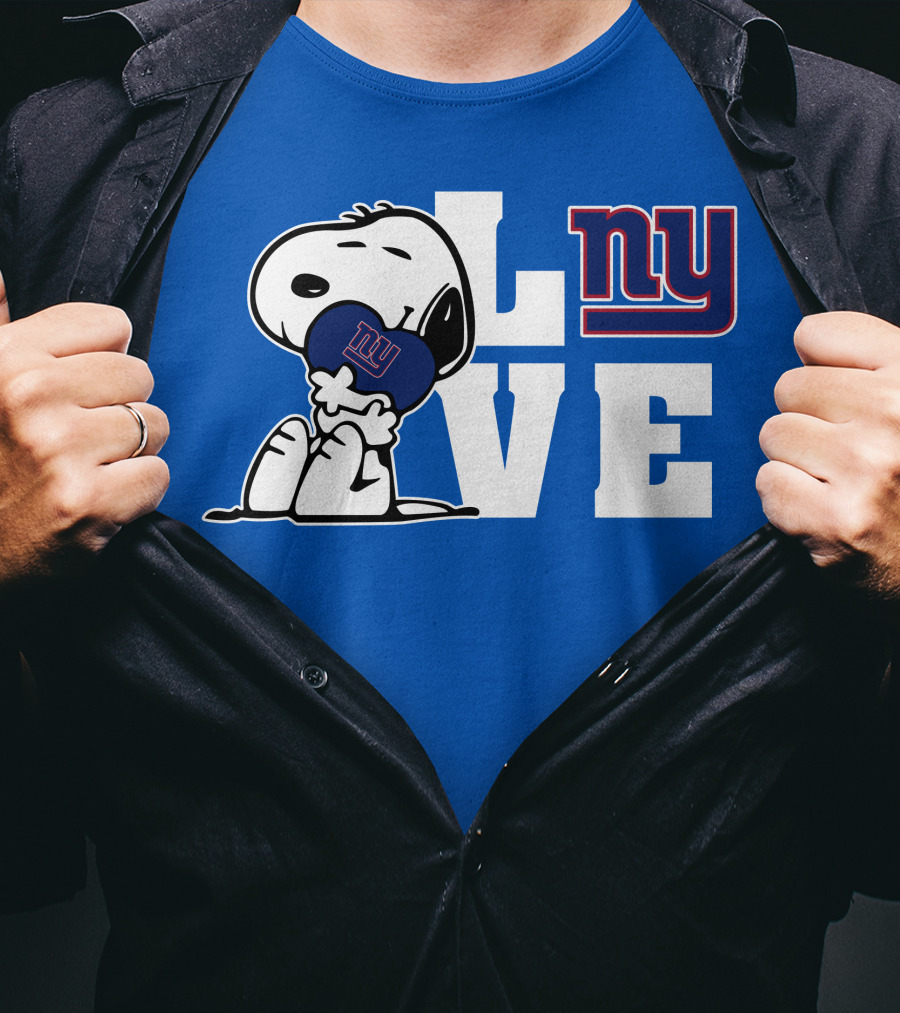 Snoopy L Ve Ny New York Giants T-Shirt