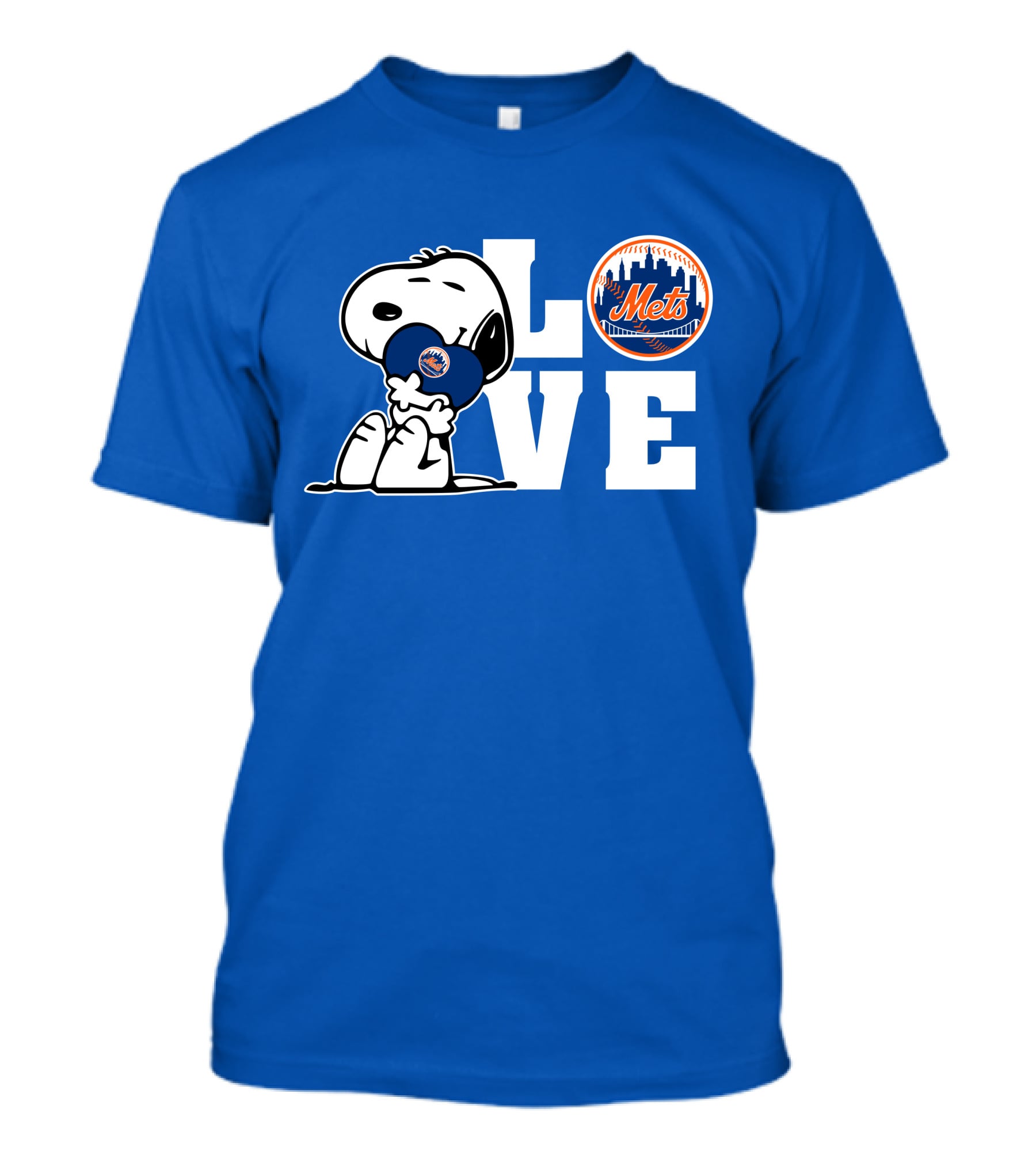 Snoopy Love Mets Baseball New York Peanuts Fan Gear T-Shirt