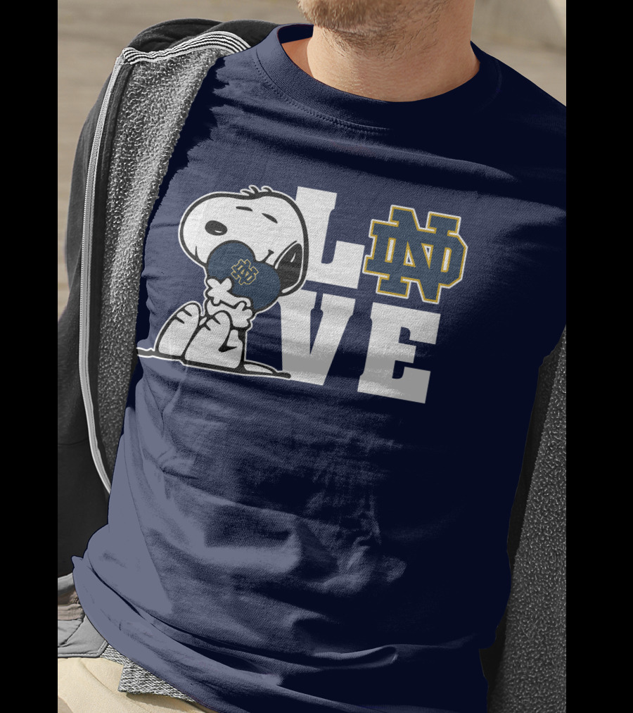 Snoopy Notre Dame Fighting Irish Love Nd T-Shirt