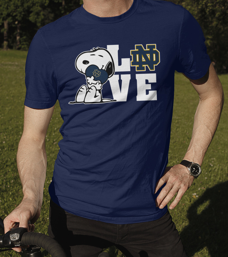 Snoopy Notre Dame Fighting Irish Love Nd T-Shirt