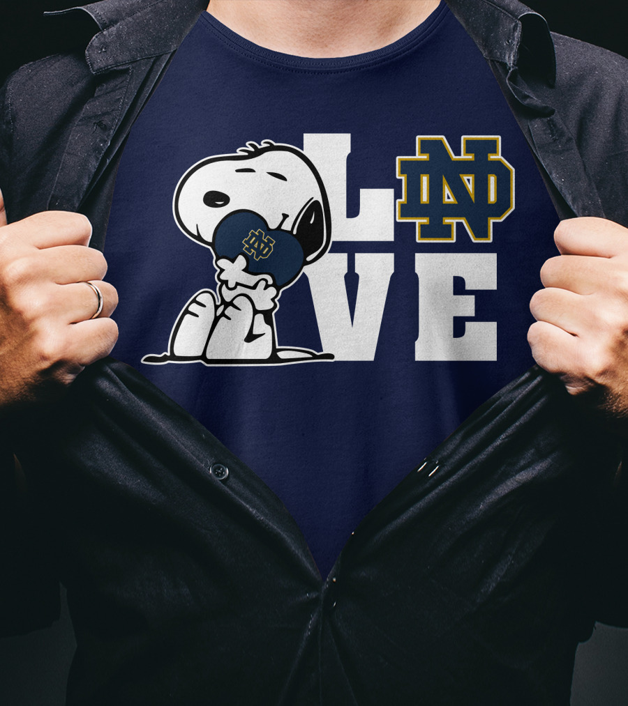 Snoopy Notre Dame Fighting Irish Love Nd T-Shirt