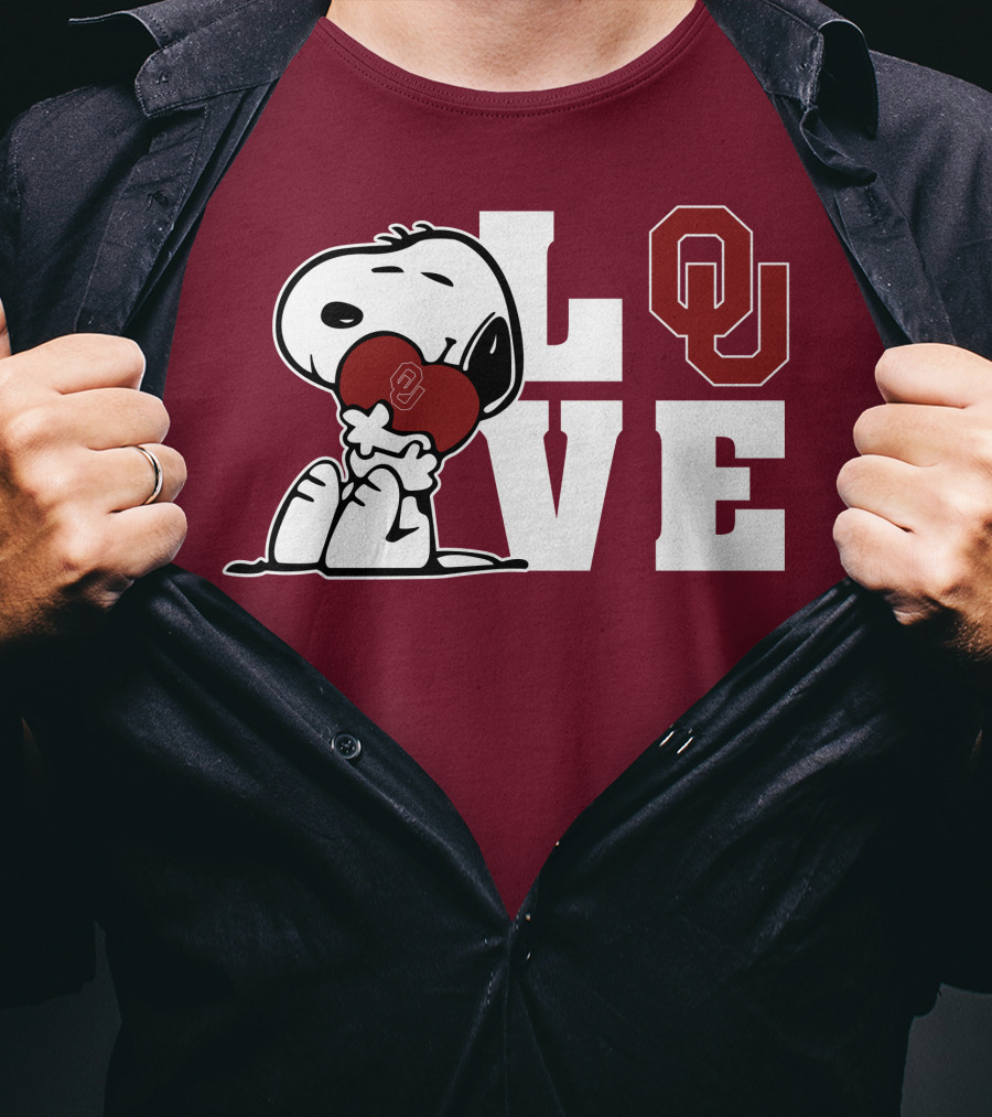 Snoopy Love Ou Oklahoma Sooners T-Shirt