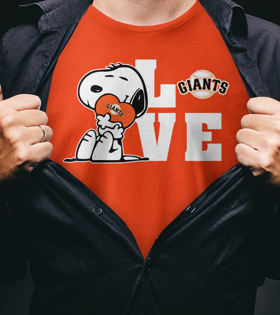 Snoopy Giants Love San Francisco Giants T-Shirt