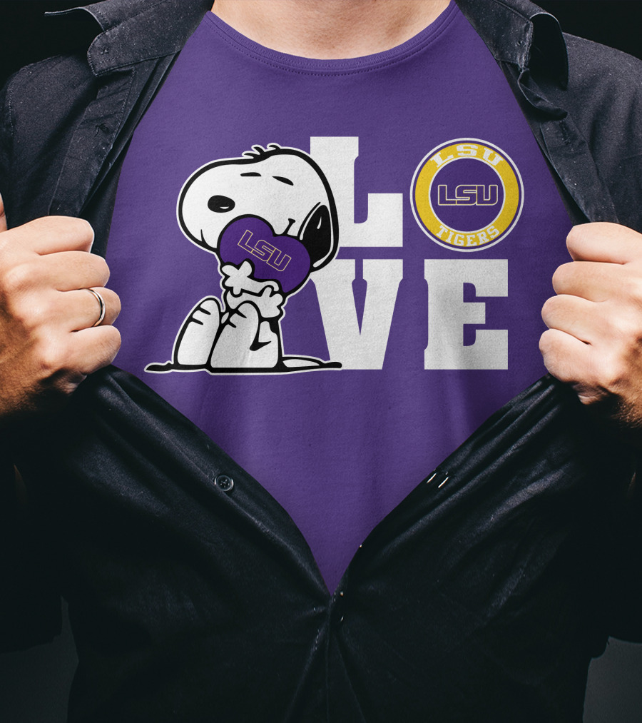Snoopy Love LSU Tigers LSU T-Shirt