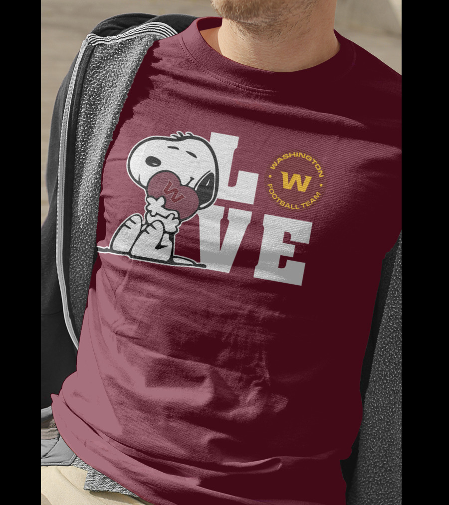 Snoopy Love Washington Football Team W T-Shirt