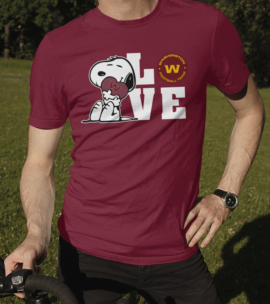 Snoopy Love Washington Football Team W T-Shirt