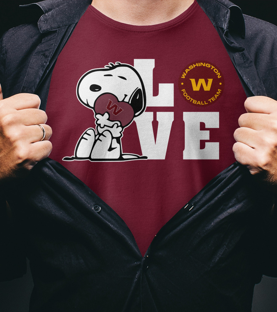 Snoopy Love Washington Football Team W T-Shirt