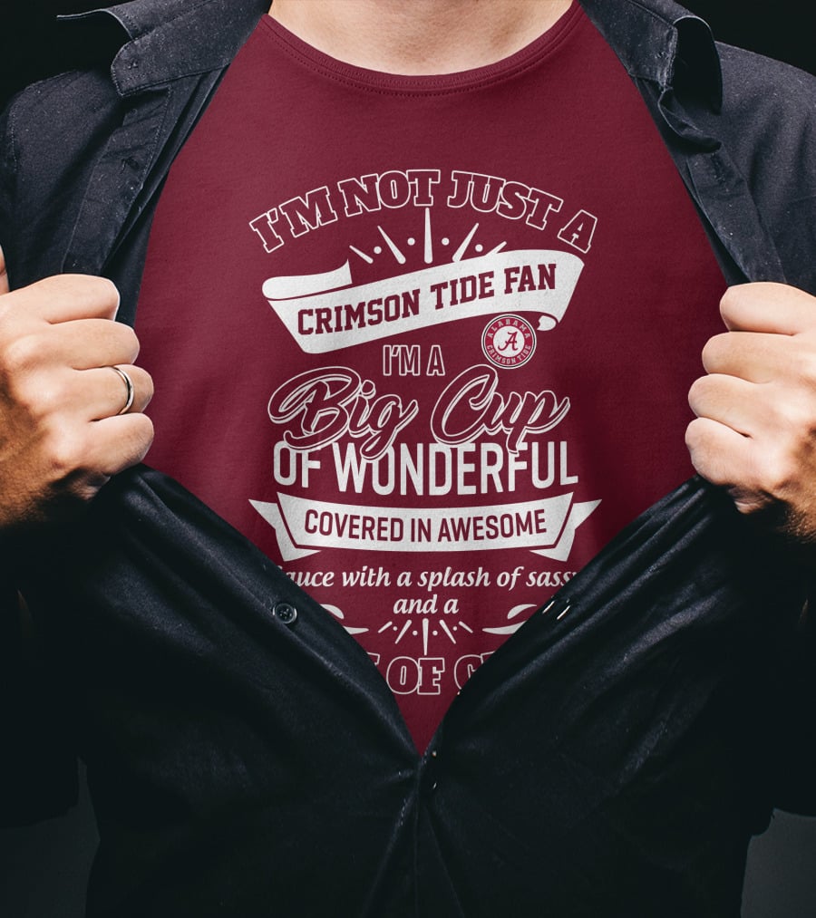 I'm Not Just A Crimson Tide Fan Big Cup Of Wonderful With A Dash Of Crazy T-Shirt