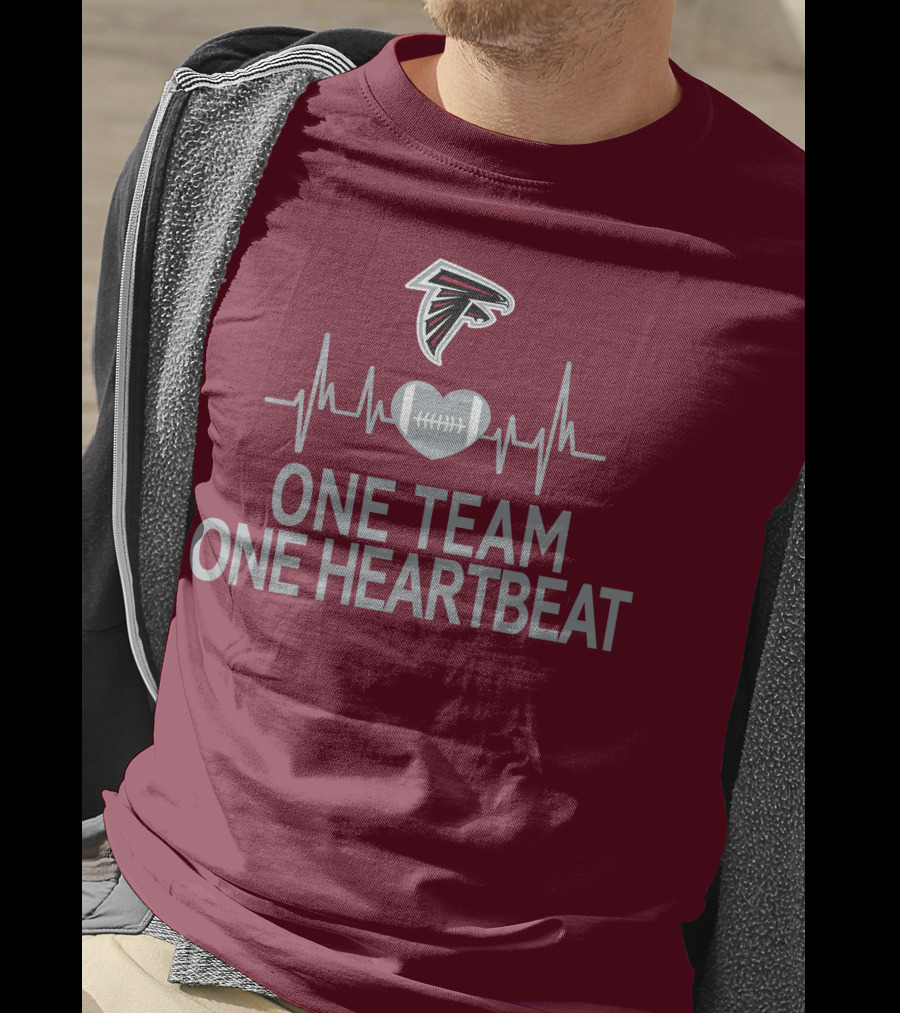 Atlanta Falcons One Team One Heartbeat Football Heartbeat T-Shirt