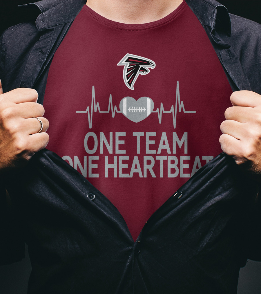 Atlanta Falcons One Team One Heartbeat Football Heartbeat T-Shirt