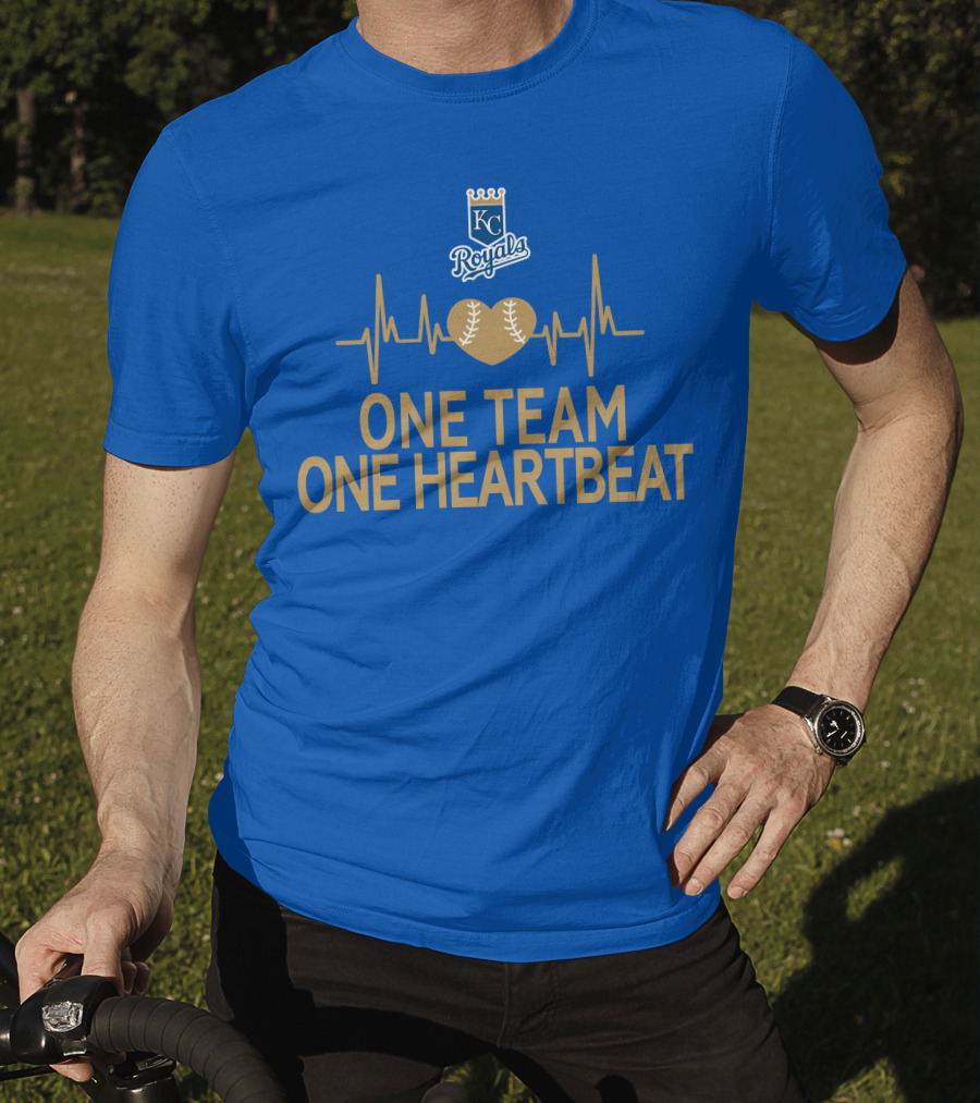 Kansas City Royals Baseball Heartbeat One Team One Heartbeat T-Shirt