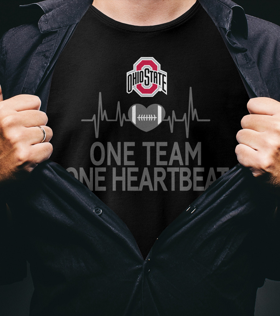 Ohio State Buckeyes Football Heartbeat Team Spirit T-Shirt