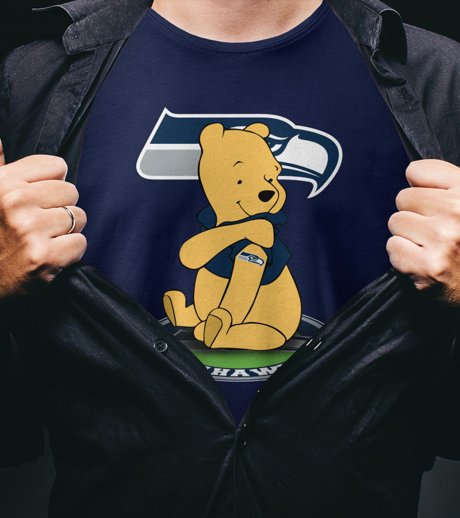 Seattle Seahawks Winnie The Pooh Fan Crossover T-Shirt