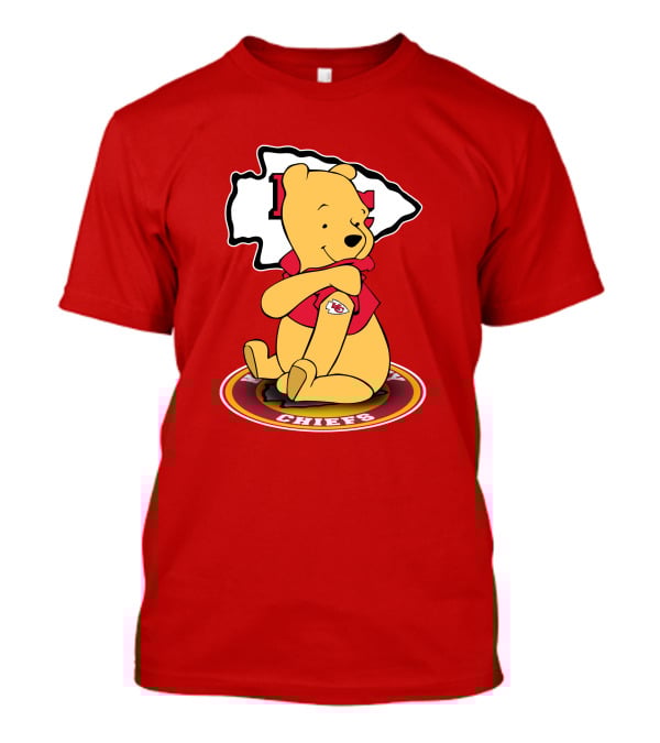 Kansas City Chiefs Winnie The Pooh Sitting On T-Shirt